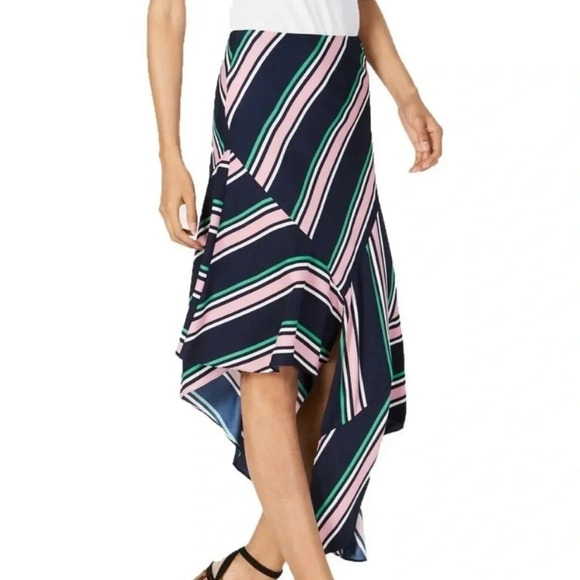 Bar III Dresses & Skirts - NWT Bar lll Far Side Striped Asymmetrical Skirt